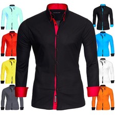 Reslad Herren Hemd Bügelleicht Freizeit-Hemd Business-Hemd Slim Fit Hemden 7050