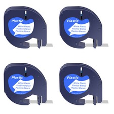 4PK Black on White Plastic