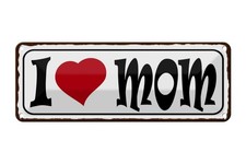 Blechschild I love Mom, 2