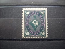 DR 50 Mk.PosthornWalzendruck schwarz.graugrün Mi.Nr.209Wb gepr.