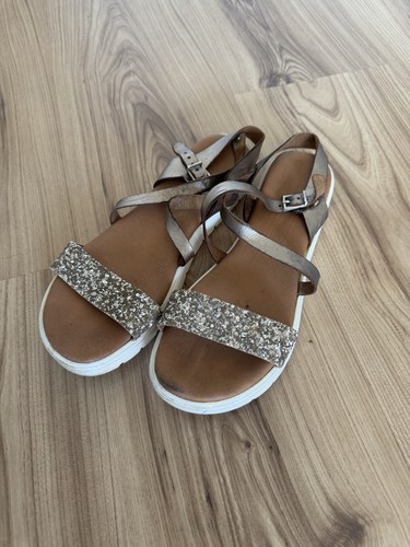 Sandalen gold glitzer sehr - glitzer,