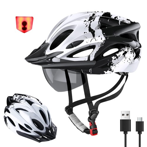 Fahrradhelm mit schutzbrille - fahrradhelm,