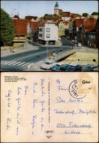 Ansichtskarte backnang - ansichtskarte,