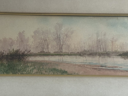 Aquarell landschaft signiert - aquarell,