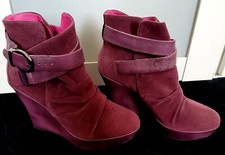 Ladystar by Katzenberger Wedges Booties  Hidden Heel Keilabsatz brombeere Gr 37