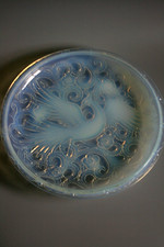 SEHR GROSSE ART DECO PIERRE D'AVESN OPALISIERENDE GLASPLATTE - UM 1930