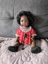 Schildkröt-Puppe ca. 25 cm – sitzend – Schlafaugen – Sammler