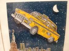 3D Farblithografie - Taxi! - Original John Suchy handsigniert 1993, nummeriert