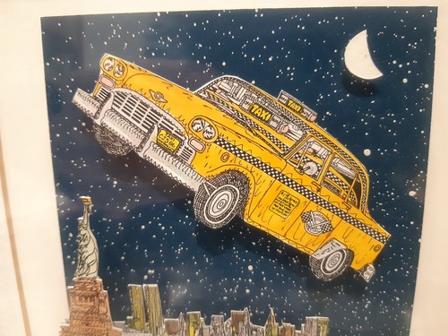 Farblithografie taxi - -, taxi!