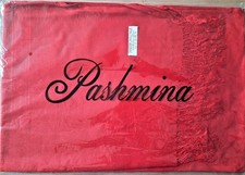 Pashmina Schal, 30% Seide; rot; 70x180 cm; neu; beste Qualität!!