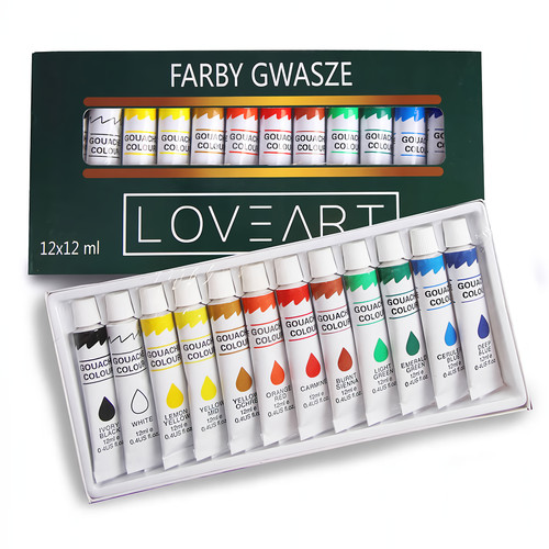 Loveart gouachefarben set - loveart, gouachefarben-set