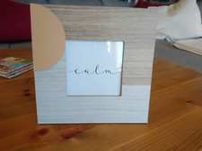 CALM Bilderrahmen, braun/weiss, MDF , 19,5*19,5cm, Foto 9,5*9,5cm, neuwertig