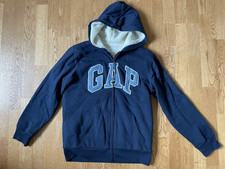 NEU GAP Hoodie Sweatjacke 158 - 164 gefüttert blau Kapuze Teddyfutter XXL Kids