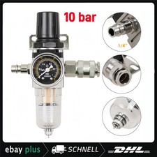 Druckluft Wasserabscheider 1/4" 10 bar Druckminderer Wartungseinheit mit Filter