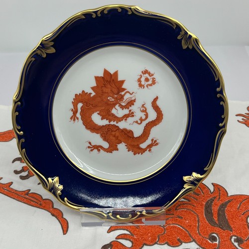 Porzellan teller roter drache - porzellan,