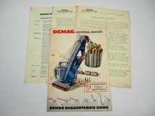 Demag B BE Universalbagger Kettenbagger K Drehkran Prospekt ca. 1952