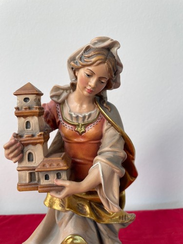Holzfigur heilige barbara - heilige,