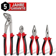 WALTER Zangen Set 4tlg. Wasserpumpenzange Seitenschneider Kombizange Spitzzange