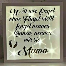 Mama Engel ohne Flügel Leuchtrahmen Lichtrahmen Bilderrahmen Geschenk Muttertag