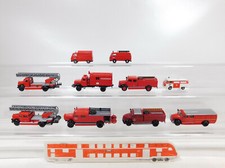 10x Brekina 1:87/H0 Feuerwehr-Modell: MB + VW + Magirus, Bastler/gut #CA359-0,5