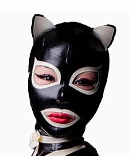Latex katzenmaske mit - katzenmaske,