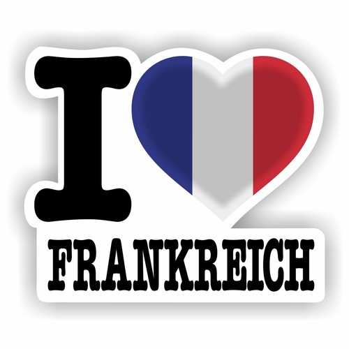 Aufkleber love frankreich - aufkleber,