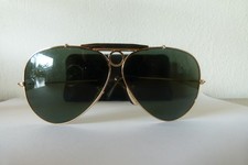 Original Unisex Ray Ban Shooter 3138 62 Brille schwarz / gold Sonnenbrille 