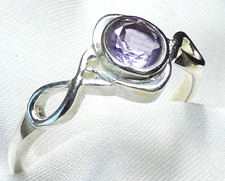 💜  Amethyst Ring 925 Silber