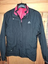 Adidas Damen Winterjacke Gr. 42 schwarz/rot 2in1 Jacke  Climaproof