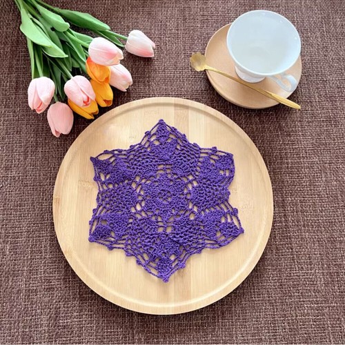 4er set 22cm rund - 22cm, handarbeit