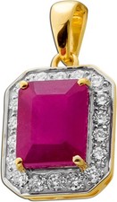 Rubin Anhänger Gelbgold 585