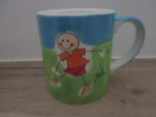 Mila Design Kaffeetasse Kaffeebecher Kinder blau grün  Fußball TOP