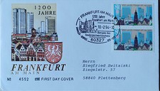 gelaufener Ersttagsbrief Bund MiNr 1721 - 1200 Jahre FRANKFURT 1994