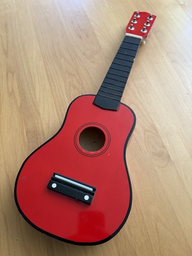 Kindergitarre aus holz rot - kindergitarre,