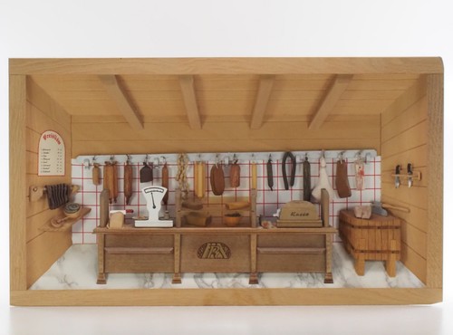 Großes holzbild diorama - großes, 3d-holzbild-diorama