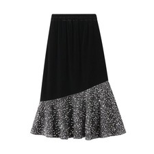 Damen pailletten samt fishtail - samt,