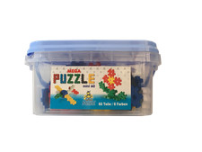 MEGA Puzzle mini - 60-teilig, Konstruktion, Steckspiel in Kuststoffbox