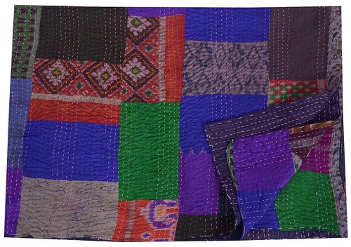 Indische kantha decke seide - indische,
