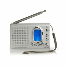 Tragbares PLL FM AM SW1-2 Band Digitalradio Weltempfänger Wecker Grau