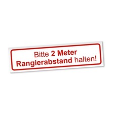 2m Rangierabstand Magnetschild Auto LKW Warnhinweis Magnetfolie Geschenkidee