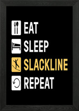 Gerahmtes Wandbild Eat Sleep