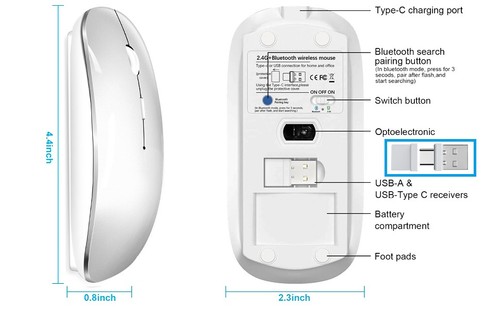 Bluetooth kabellose maus für - bluetooth,