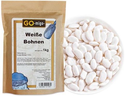 1kg weiße bohnen trockene - weiße,