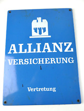 Email Schild Allianz Versicherung Emaille Werbeschild Metallschild NK-104