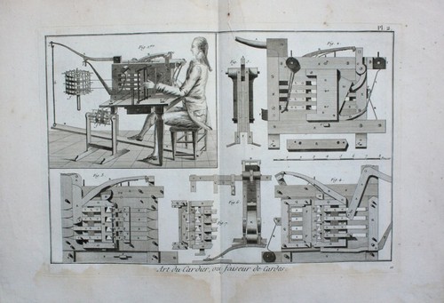 Weberei weaving mill - weaving, kardieren