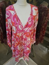 Zwillingsherz Kleid Tunika Tunikakleid Kofferkleid Volants Blumen Tolles Muster