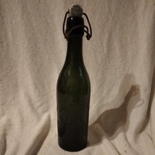 Alte Bierflasche grün von der ersten Akt.Exp.Bier Brauerei aus Kulmbach /Bayern
