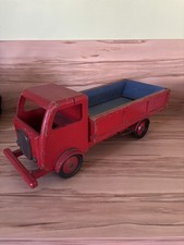 Holzlaster LKW XXL Alt Vintage Shabby Chic Spielzeuglaster Kipper Rot Blau 