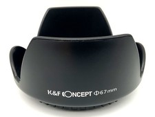 K&F Concept 67mm Gegenlichtblende Schraubgewinde Tulpenförmig Sonnenblende