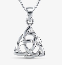925 Silber kleines keltisches Dreieck Anhänger Dreifaltigkeit Triquetra Celtic